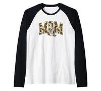 Diseño de camuflaje de mamá con pato volador Camiseta Manga Raglan