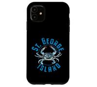 Diseño de cangrejo azul de St. George Island Florida Carcasa para iPhone 11