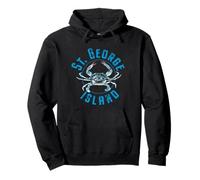 Diseño de cangrejo azul de St. George Island Florida Sudadera con Capucha
