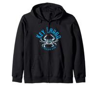 Diseño de cangrejo azul Key Largo Florida Sudadera con Capucha