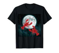 Diseño de Cangrejo bajo la Luna Llena Cielo Nocturno Camiseta