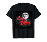Diseño de Cangrejo bajo la Luna Llena Cielo Nocturno Camiseta