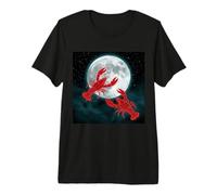 Diseño de Cangrejo bajo la Luna Llena Cielo Nocturno Camiseta Premium