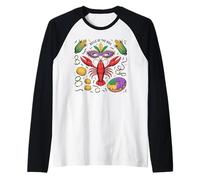 Diseño de cangrejos de Mardi Gras Belle of The Boil Camiseta Manga Raglan