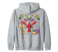 Diseño de cangrejos de Mardi Gras Belle of The Boil Sudadera con Capucha