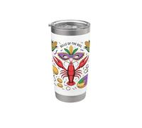 Diseño de cangrejos de Mardi Gras Belle of the Boil Vaso térmico de acero inoxidable de doble pared
