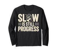 Diseño de Caracol de Yoga Slow is Still Progress Vida Consciente Manga Larga