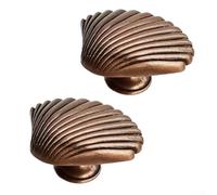 Diseño de carcasa de aleación de zinc para gabinete, tirador decorativo para cajones, herrajes para muebles de un solo agujero con tornillos de montaje, bronce dorado, negro, 45,5 x 50 mm (bronce rojo
