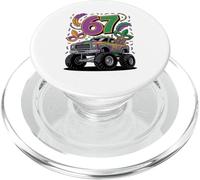 Diseño de Carnaval de Mardi Gras Monster Car Truck 67 PopSockets PopGrip para MagSafe