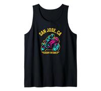 Diseño de carreras de motocicleta de San José California Sport Bike Camiseta sin Mangas