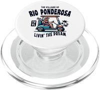 Diseño de carrito de golf de la aldea de Río Grande PopSockets PopGrip para MagSafe