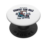Diseño de carrito de golf de The Village of Country Club Hills PopSockets PopGrip Adhesivo