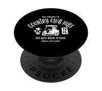 Diseño de carrito de golf The Village of Country Club Hills TV FL PopSockets PopGrip Adhesivo