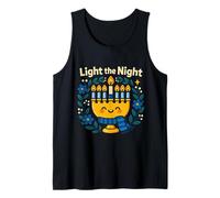 Diseño de celebración de menorá de Hanukkah Light The Night Camiseta sin Mangas