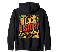 Diseño de Celebración del Día a Día de la Historia Negra Sudadera con Capucha