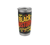 Diseño de Celebración del Día a Día de la Historia Negra Vaso térmico de acero inoxidable de doble pared
