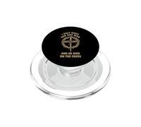 Diseño de Christian Faith Jesus Cross arrodillado para un Solo Hombre PopSockets PopGrip para MagSafe
