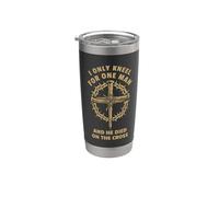 Diseño de Christian Faith Jesus Cross arrodillado para un solo hombre Vaso térmico de acero inoxidable de doble pared