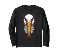 Diseño de cigüeña con Cara de África Manga Larga