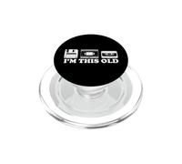 Diseño de Cinta de Casete I'm This Old, Retro y Vintage PopSockets PopGrip para MagSafe