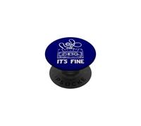 Diseño de Cinta de Casete It's Fine - Música Retro Humor Vintage PopSockets PopGrip Adhesivo