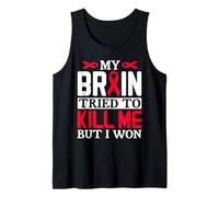 Diseño de Cinta MY Brain Tried TO Kill ME Pero I Won Camiseta sin Mangas