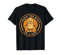 Diseño de círculo de Buda riendo Cuerpo de un Dios Camiseta