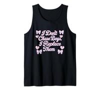 Diseño de Cita I Don't Chase Boys con Lazos y Corazones Camiseta sin Mangas