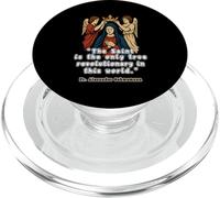 Diseño de Cita inspiradora The Saint Is The Only Face PopSockets PopGrip para MagSafe