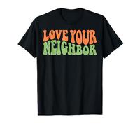 Diseño de Cita Retro Love Your Neighbor Camiseta