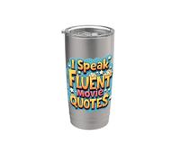 Diseño de citas de películas I Speak Fluent Vaso térmico de acero inoxidable de doble pared