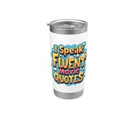 Diseño de citas de películas I Speak Fluent Vaso térmico de acero inoxidable de doble pared