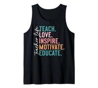 Diseño de Citas para enseñar, amar, Inspirar, motivar y educar a los Maestros Camiseta sin Mangas