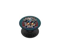 Diseño de Coche Hotrod Dragster de Main Street Speed Shop USA PopSockets PopGrip Adhesivo