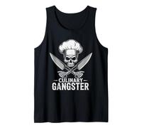 Diseño de Cocina de Calavera de Chef gángster culinario Camiseta sin Mangas