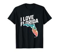 Diseño de cocodrilo de palma con mapa de Florida Camiseta