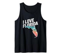 Diseño de cocodrilo de palma con mapa de Florida Camiseta sin Mangas