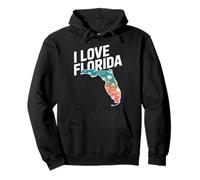 Diseño de cocodrilo de palma con mapa de Florida Sudadera con Capucha