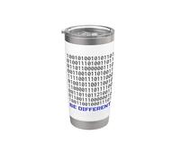 Diseño de código binario Be Different | Programador de codificación nerd IT Vaso térmico de acero inoxidable de doble pared