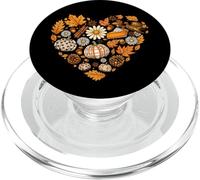 Diseño de Collage de Acción de Gracias de corazón de otoño PopSockets PopGrip para MagSafe