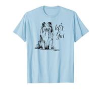Diseño de Collie áspero Let's Go! - Happy Collie Design Camiseta
