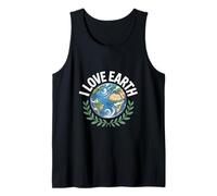 Diseño de conciencia de la naturaleza I Love Earth Planet Camiseta sin Mangas