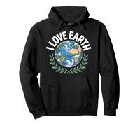 Diseño de conciencia de la naturaleza I Love Earth Planet Sudadera con Capucha