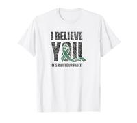 Diseño de conciencia sobre agresión sexual vintage para mujeres I Believe You Camiseta
