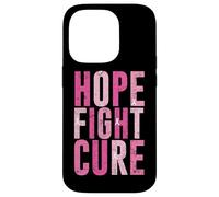 Diseño de concientización sobre el cáncer de mama Hope Fight Cure Carcasa para iPhone 14 Pro