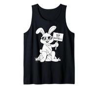 Diseño de conejo genial "Hop Into Happiness" Camiseta sin Mangas