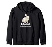 Diseño de Conejos de Nueva Zelanda más amigable Que la mayoría de los Humanos Sudadera con Capucha