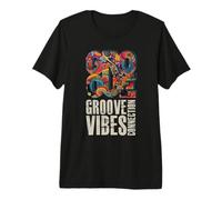 Diseño de conexión Groove Vibes, Buenas Vibraciones positivas y música Camiseta Premium
