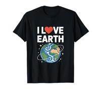 Diseño de conservación de la naturaleza I Love Earth Planet Camiseta