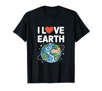 Diseño de conservación de la Naturaleza I Love Earth Planet Camiseta gráfica económica